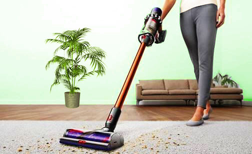 cleaning room by Stick Vacuum Cleaner