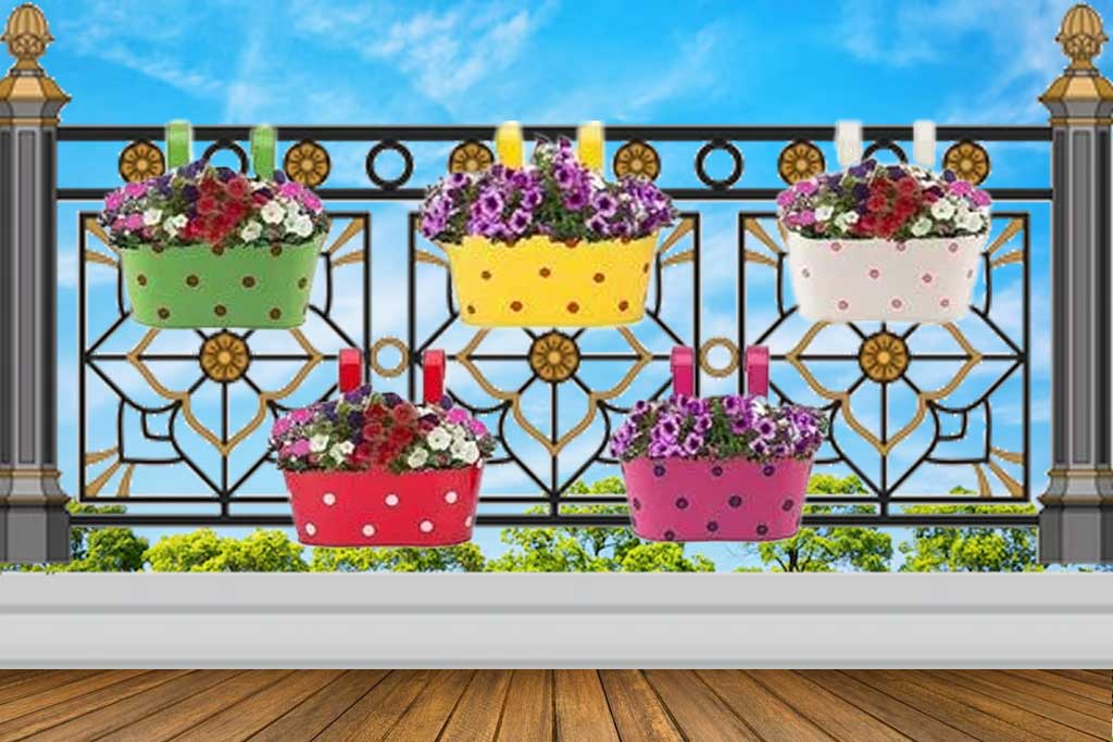 Railing-planters-hanging-on-the-balcony-railing